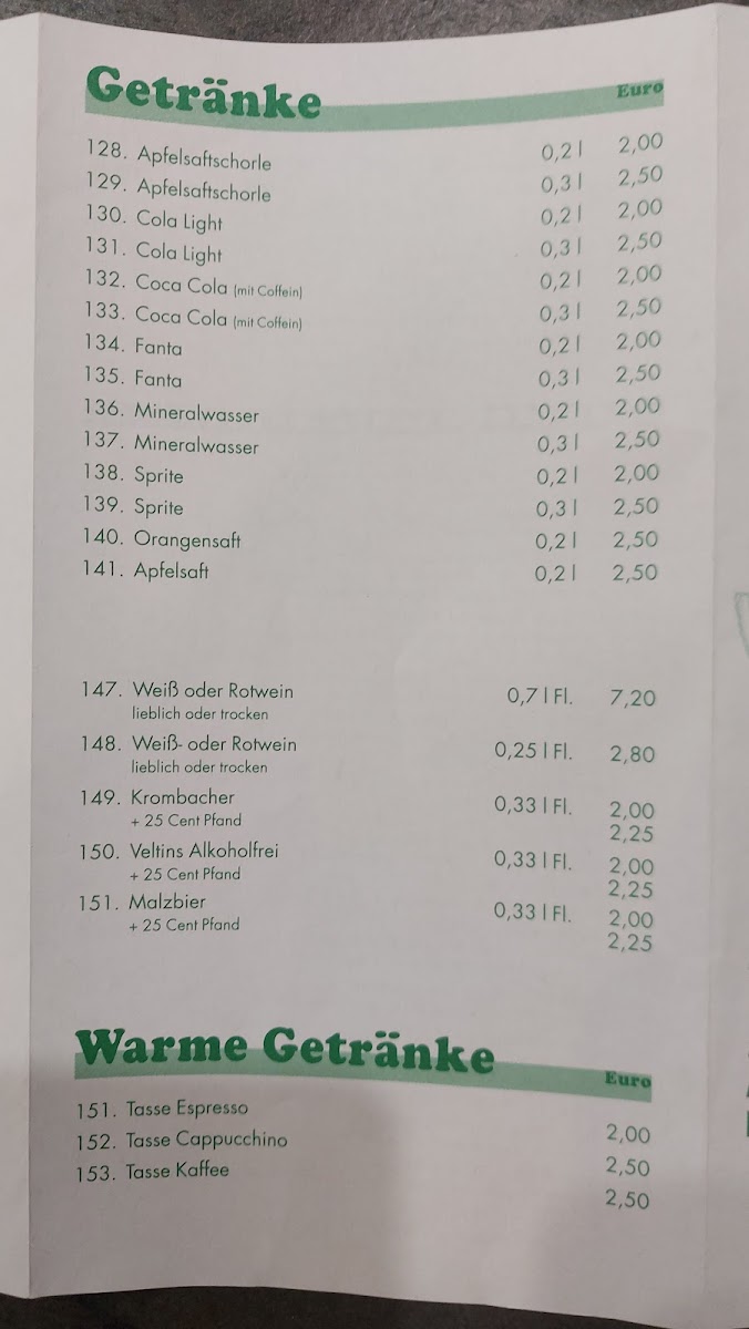 Menu Pizzeria Mini Capri-1